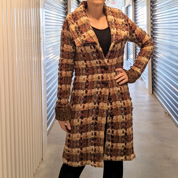 anthropologie CHARLIE & ROBIN marled sweater coat S M - Picture 3 of 13